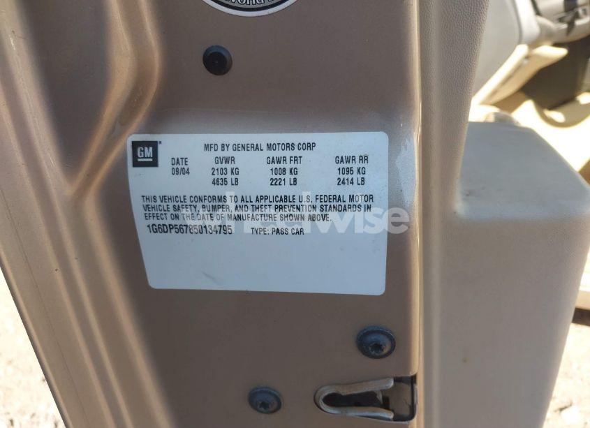 Photo 9 of 2005 Cadillac Cts STANDARD (VIN 1G6DP567850134795)