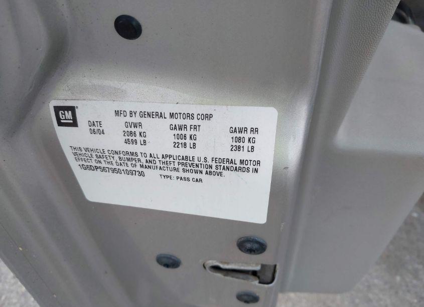 Photo 9 of 2005 Cadillac Cts STANDARD (VIN 1G6DP567950109730)