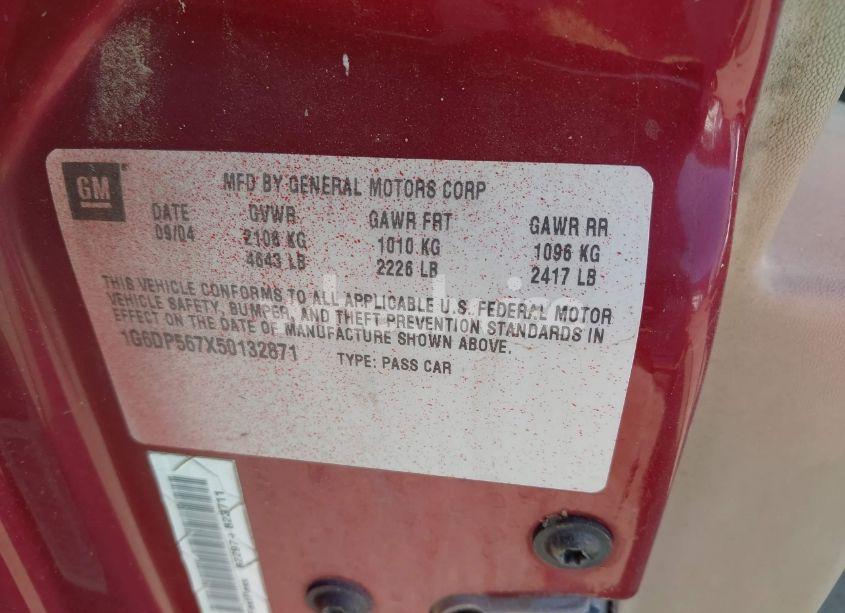 Photo 9 of 2005 Cadillac Cts STANDARD (VIN 1G6DP567X50132871)