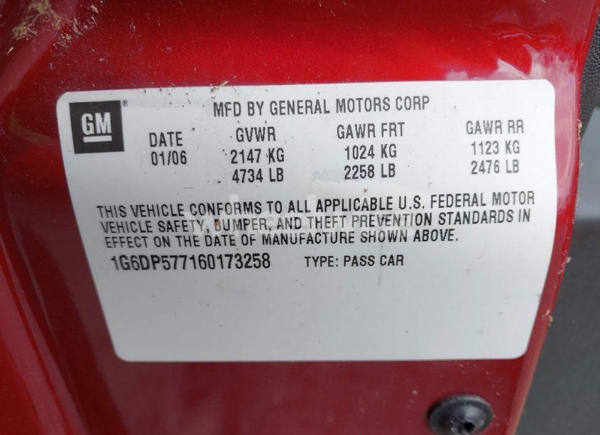 Photo 9 of 2006 Cadillac Cts STANDARD (VIN 1G6DP577160173258)