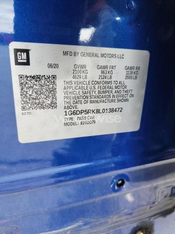 Photo 10 of 2020 CADILLAC CT5 SPORT (VIN 1G6DP5RK8L0138472)