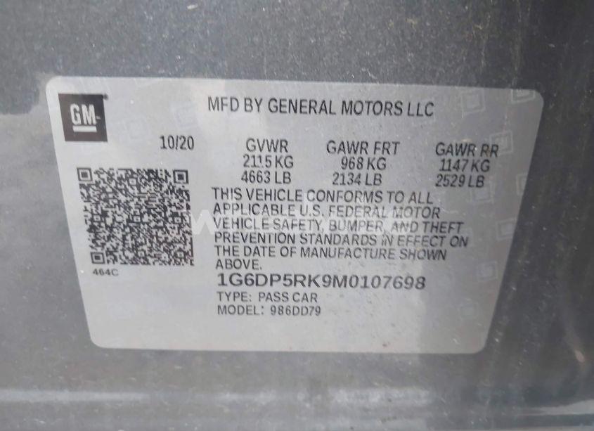 Photo 9 of 2021 Cadillac Ct5 SPORT (VIN 1G6DP5RK9M0107698)