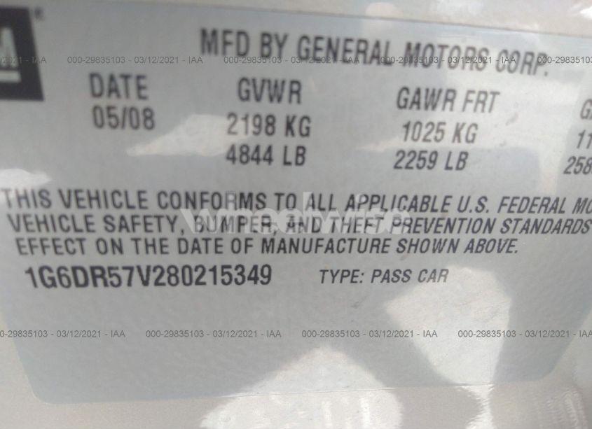 Photo 9 of 2008 Cadillac Cts STANDARD (VIN 1G6DR57V280215349)