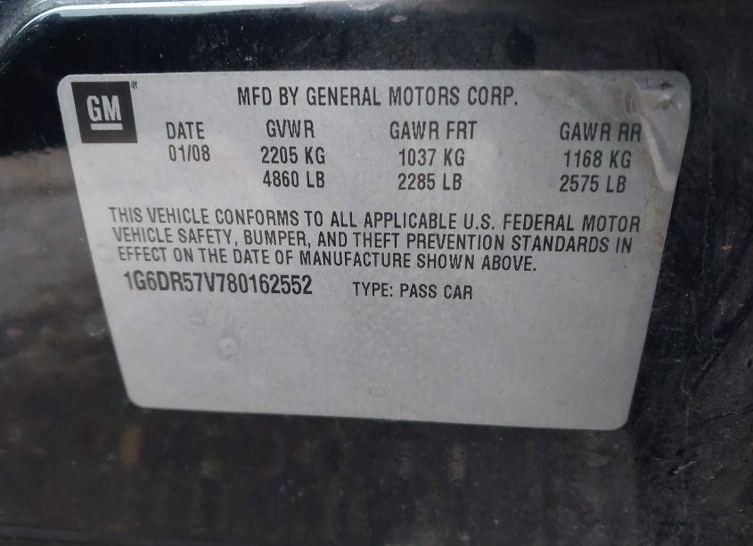 Photo 9 of 2008 Cadillac Cts STANDARD (VIN 1G6DR57V780162552)