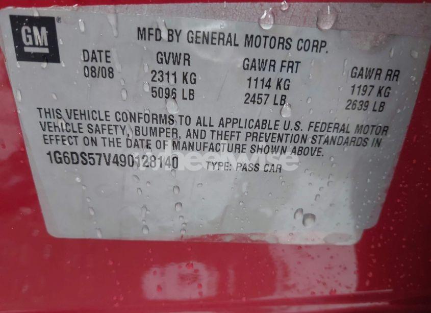 Photo 9 of 2009 Cadillac Cts STANDARD (VIN 1G6DS57V490128140)