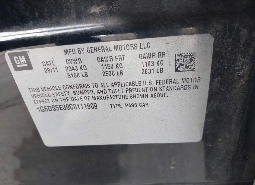 Photo 9 of 2012 Cadillac Cts PREMIUM (VIN 1G6DS5E30C0111909)