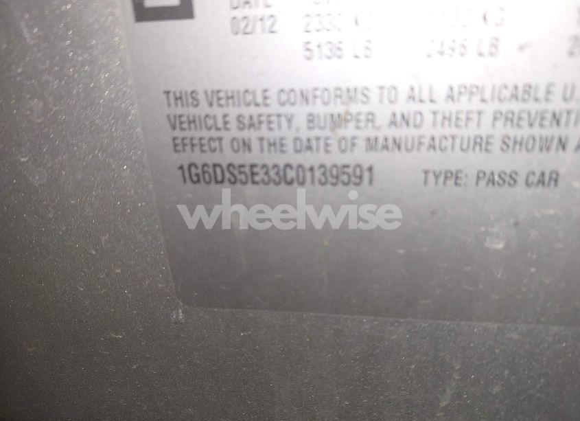 Photo 9 of 2012 Cadillac Cts PREMIUM (VIN 1G6DS5E33C0139591)