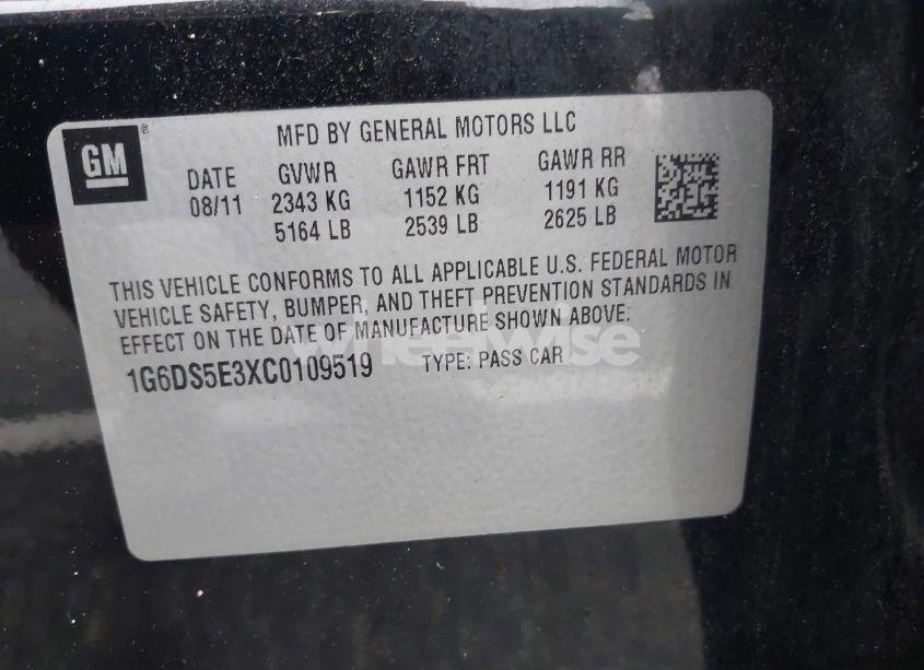 Photo 9 of 2012 Cadillac Cts PREMIUM (VIN 1G6DS5E3XC0109519)