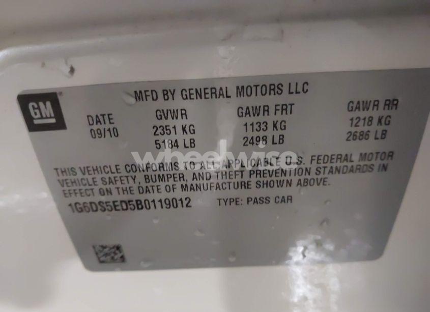 Photo 9 of 2011 Cadillac Cts PREMIUM (VIN 1G6DS5ED5B0119012)