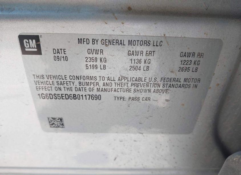 Photo 9 of 2011 Cadillac Cts PREMIUM (VIN 1G6DS5ED6B0117690)