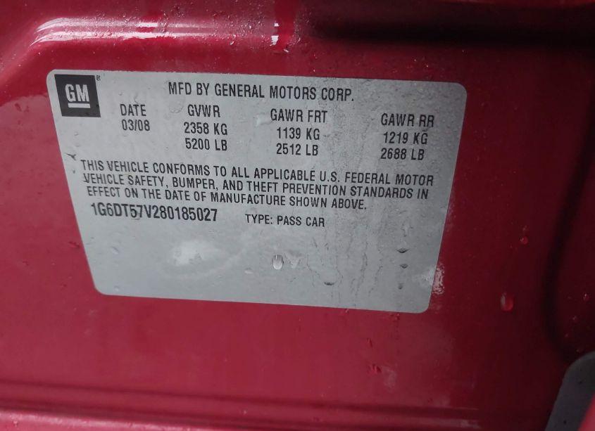 Photo 9 of 2008 Cadillac Cts STANDARD (VIN 1G6DT57V280185027)