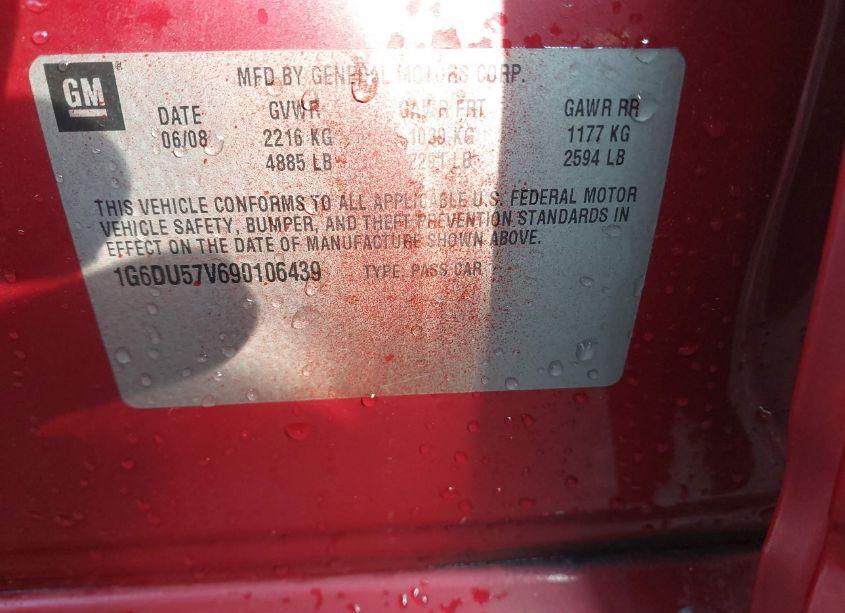 Photo 9 of 2009 Cadillac Cts STANDARD (VIN 1G6DU57V690106439)