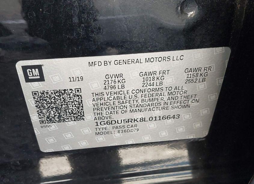 Photo 9 of 2020 Cadillac Ct5 SPORT (VIN 1G6DU5RK8L0116643)