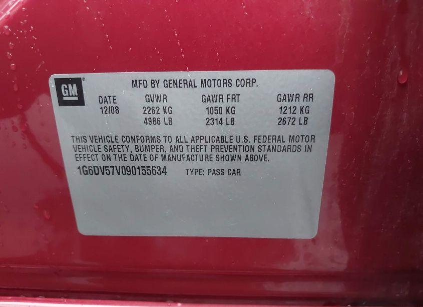 Photo 9 of 2009 Cadillac Cts STANDARD (VIN 1G6DV57V090155634)