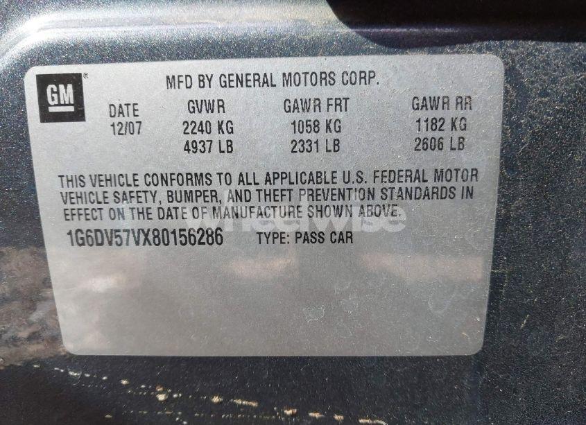 Photo 9 of 2008 Cadillac Cts STANDARD (VIN 1G6DV57VX80156286)