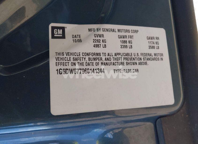 Photo 9 of 2006 Cadillac Sts V6 (VIN 1G6DW677960141344)