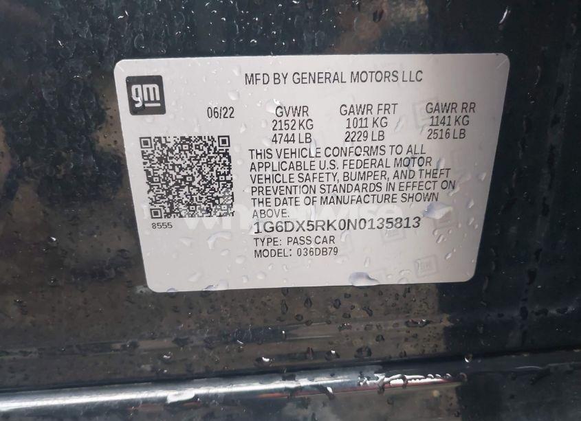 Photo 9 of 2022 Cadillac Ct5 LUXURY (VIN 1G6DX5RK0N0135813)