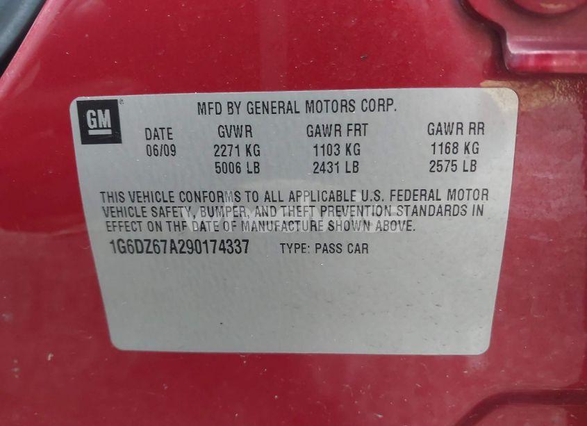 Photo 9 of 2009 Cadillac Sts V8 (VIN 1G6DZ67A290174337)