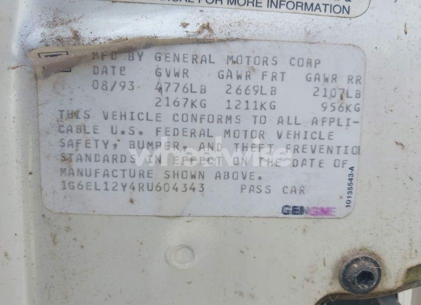 Photo 9 of 1994 Cadillac Eldorado (VIN 1G6EL12Y4RU604343)