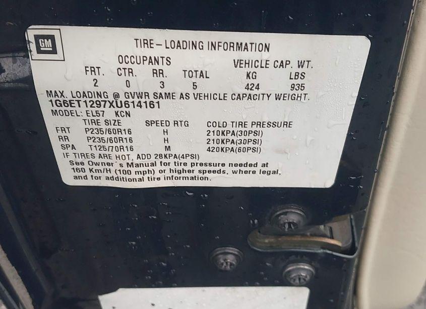 Photo 9 of 1999 Cadillac Eldorado TOURING (VIN 1G6ET1297XU614161)