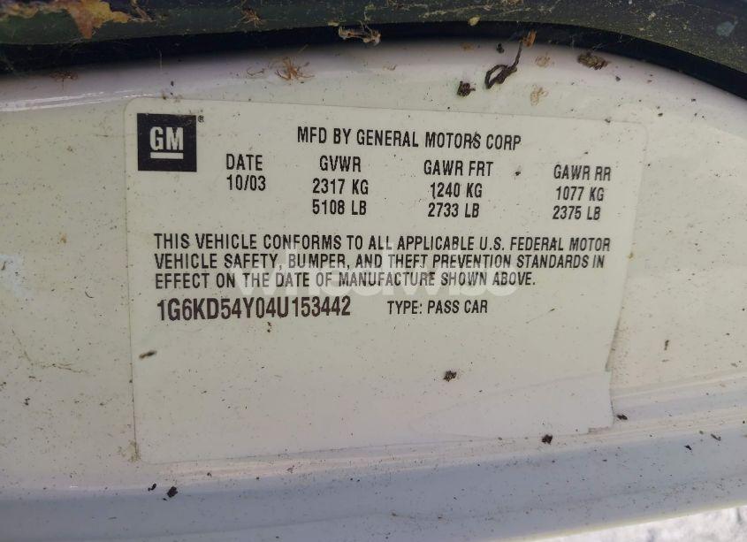 Photo 9 of 2004 Cadillac Deville STANDARD (VIN 1G6KD54Y04U153442)