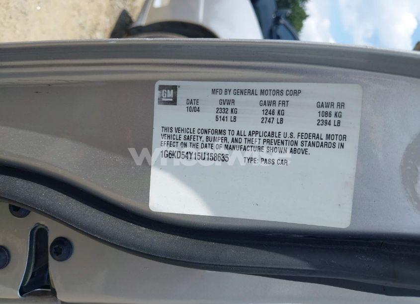 Photo 9 of 2005 Cadillac Deville LIVERY (VIN 1G6KD54Y15U158635)