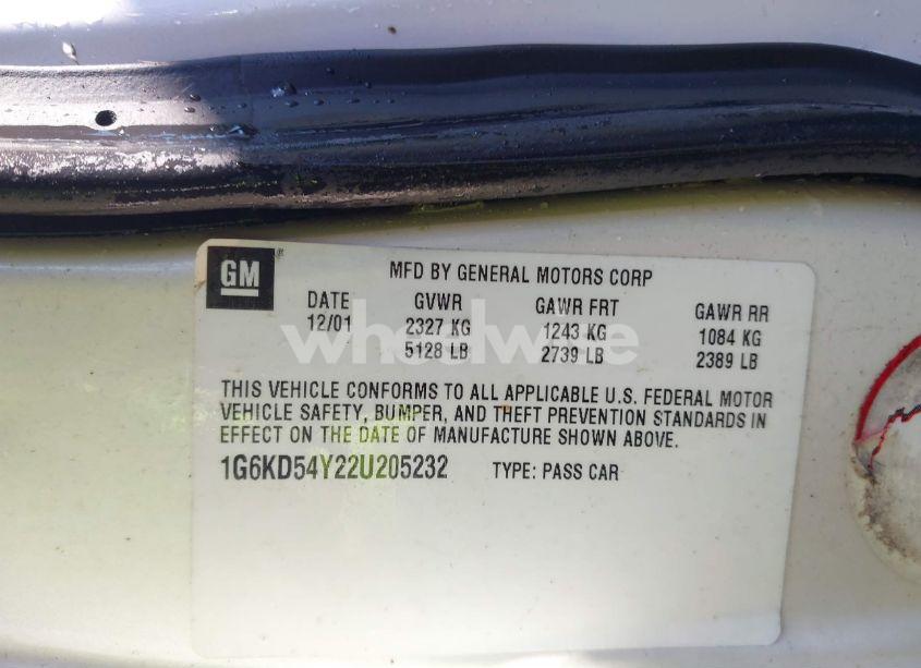 Photo 9 of 2002 Cadillac Deville STANDARD (VIN 1G6KD54Y22U205232)