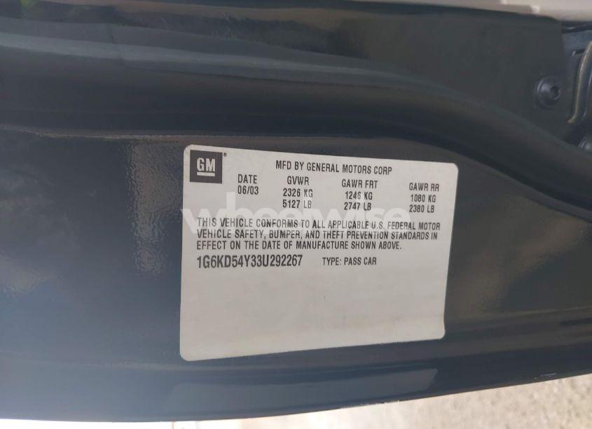 Photo 9 of 2003 Cadillac Deville STANDARD (VIN 1G6KD54Y33U292267)