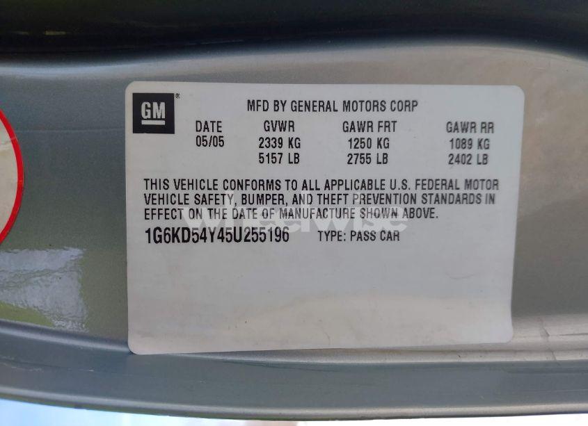 Photo 9 of 2005 Cadillac Deville LIVERY (VIN 1G6KD54Y45U255196)