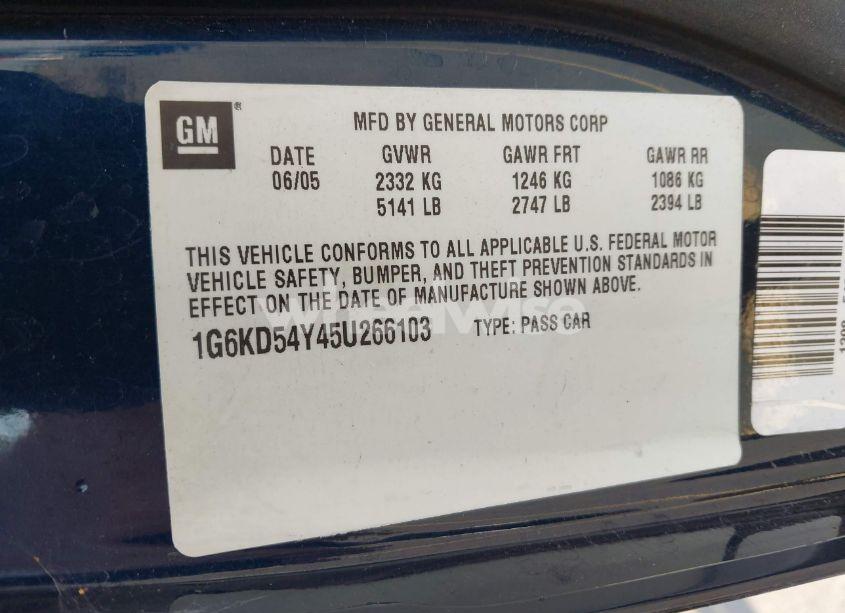 Photo 9 of 2005 Cadillac Deville LIVERY (VIN 1G6KD54Y45U266103)