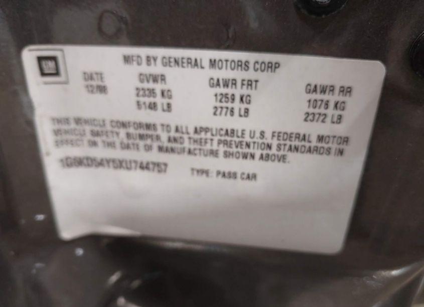 Photo 9 of 1999 Cadillac Deville STANDARD (VIN 1G6KD54Y5XU744757)