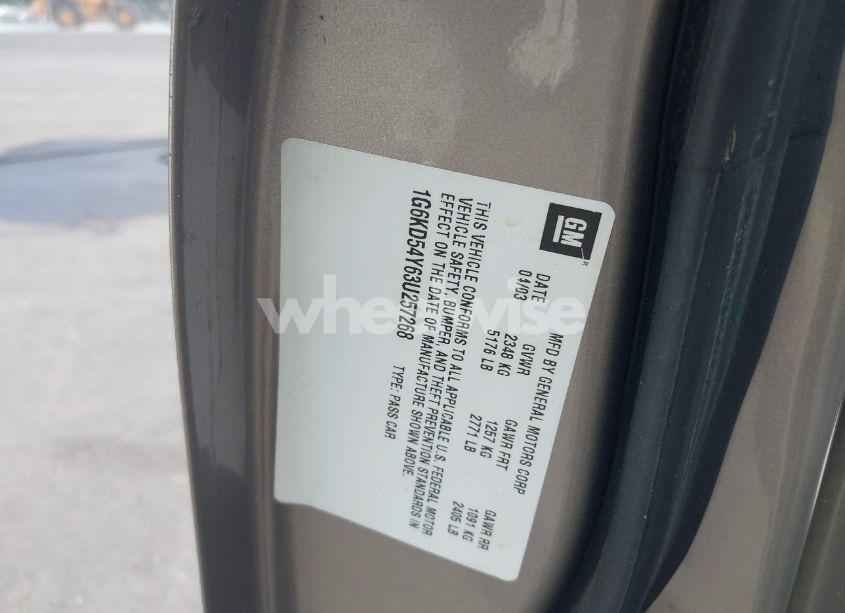 Photo 9 of 2003 Cadillac Deville STANDARD (VIN 1G6KD54Y63U257268)