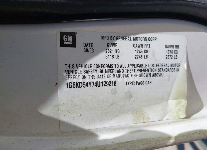 Photo 9 of 2004 Cadillac Deville STANDARD (VIN 1G6KD54Y74U129218)