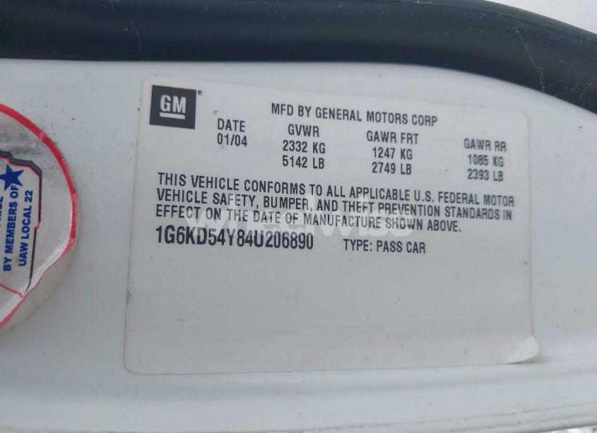 Photo 9 of 2004 Cadillac Deville STANDARD (VIN 1G6KD54Y84U206890)