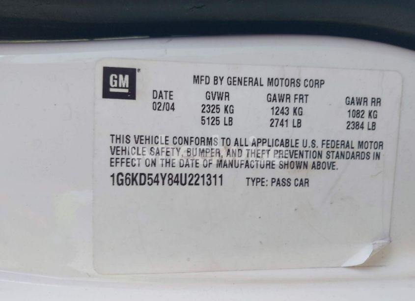 Photo 9 of 2004 Cadillac Deville STANDARD (VIN 1G6KD54Y84U221311)