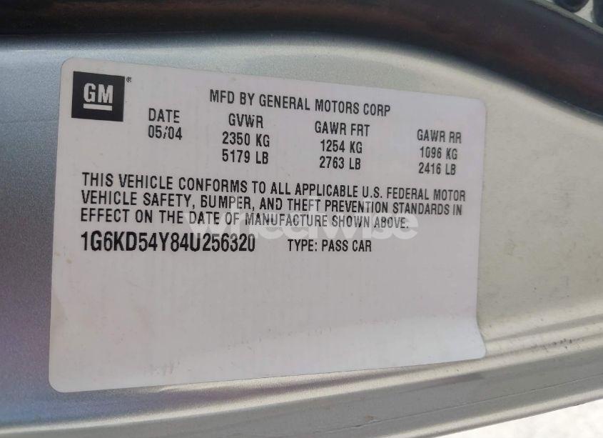 Photo 9 of 2004 Cadillac Deville STANDARD (VIN 1G6KD54Y84U256320)