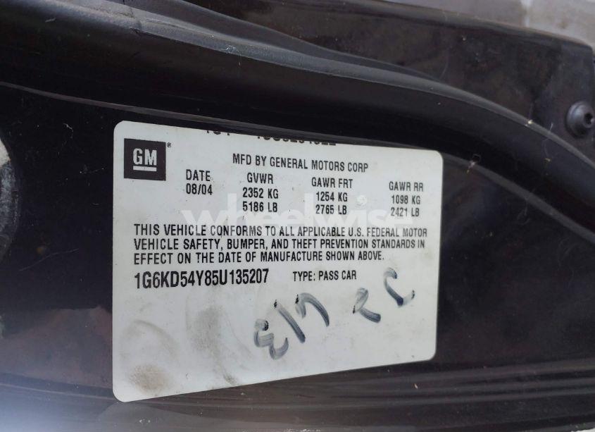 Photo 9 of 2005 Cadillac Deville STANDARD (VIN 1G6KD54Y85U135207)