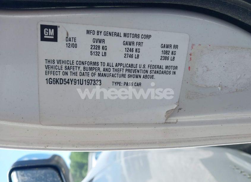 Photo 9 of 2001 Cadillac Deville STANDARD (VIN 1G6KD54Y91U197323)