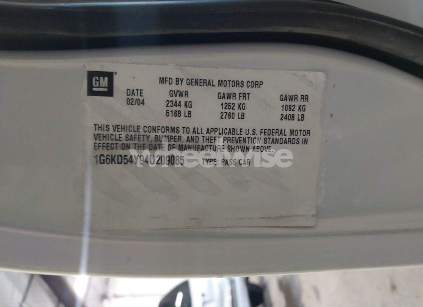 Photo 9 of 2004 Cadillac Deville STANDARD (VIN 1G6KD54Y94U209085)