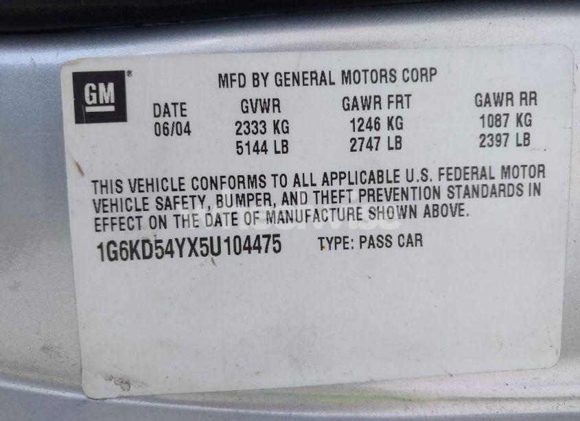 Photo 9 of 2005 Cadillac Deville LIVERY (VIN 1G6KD54YX5U104475)