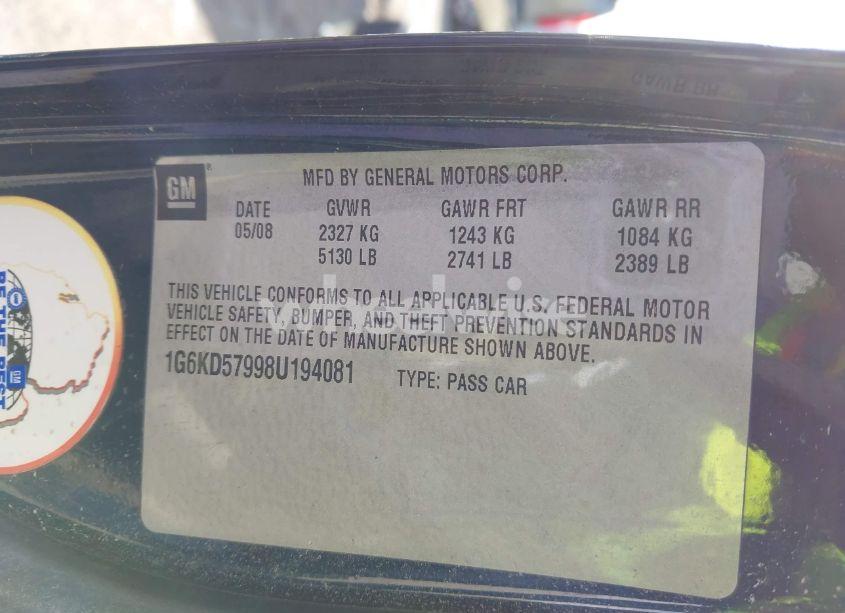 Photo 9 of 2008 Cadillac Dts 1SE (VIN 1G6KD57998U194081)