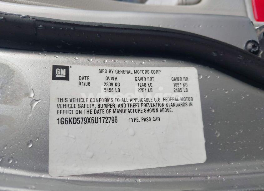 Photo 9 of 2006 Cadillac Dts PERFORMANCE (VIN 1G6KD579X6U172796)