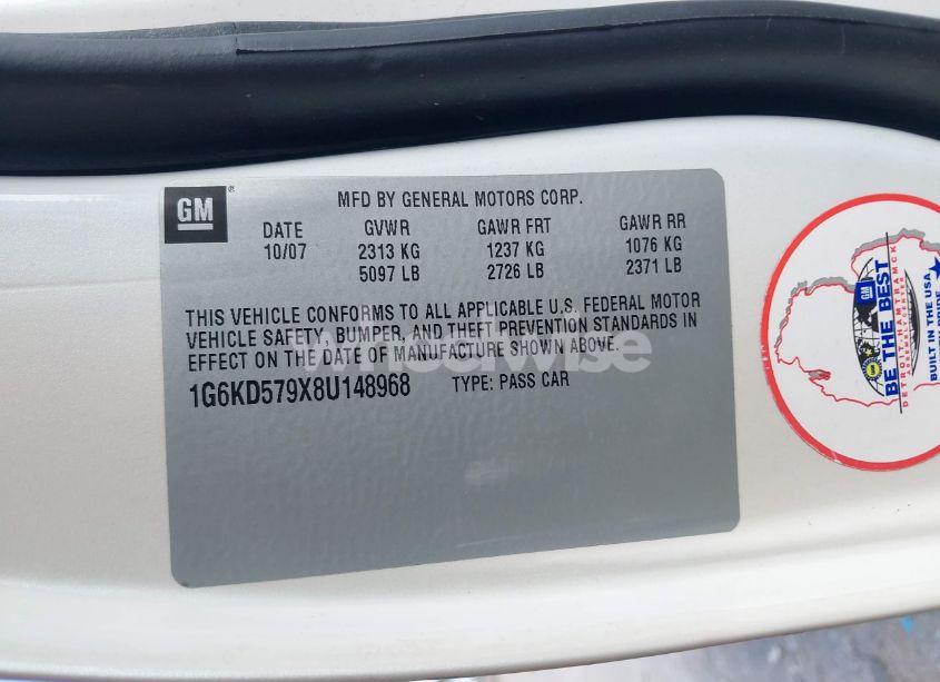 Photo 9 of 2008 Cadillac Dts 1SE (VIN 1G6KD579X8U148968)