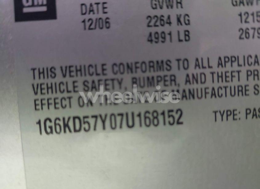 Photo 9 of 2007 Cadillac Dts V8 (VIN 1G6KD57Y07U168152)