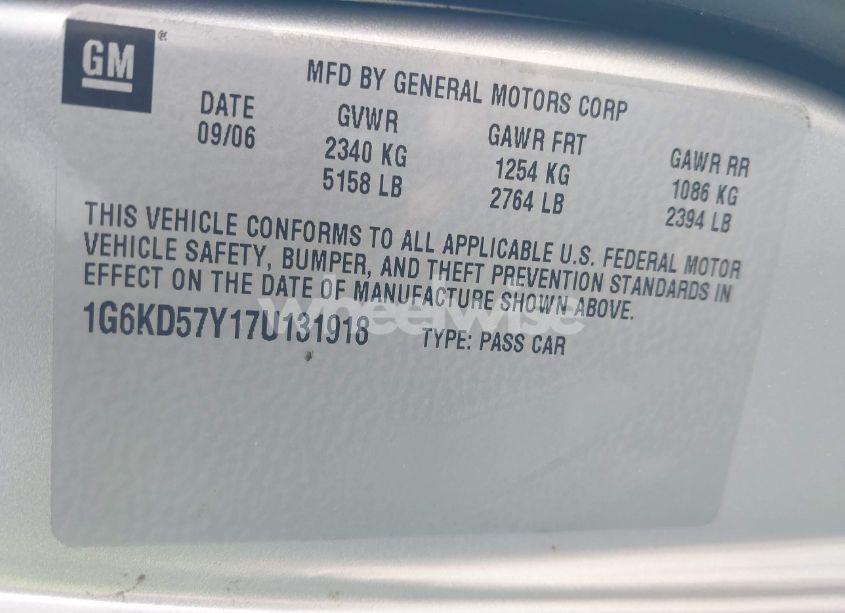 Photo 9 of 2007 Cadillac Dts V8 (VIN 1G6KD57Y17U131918)