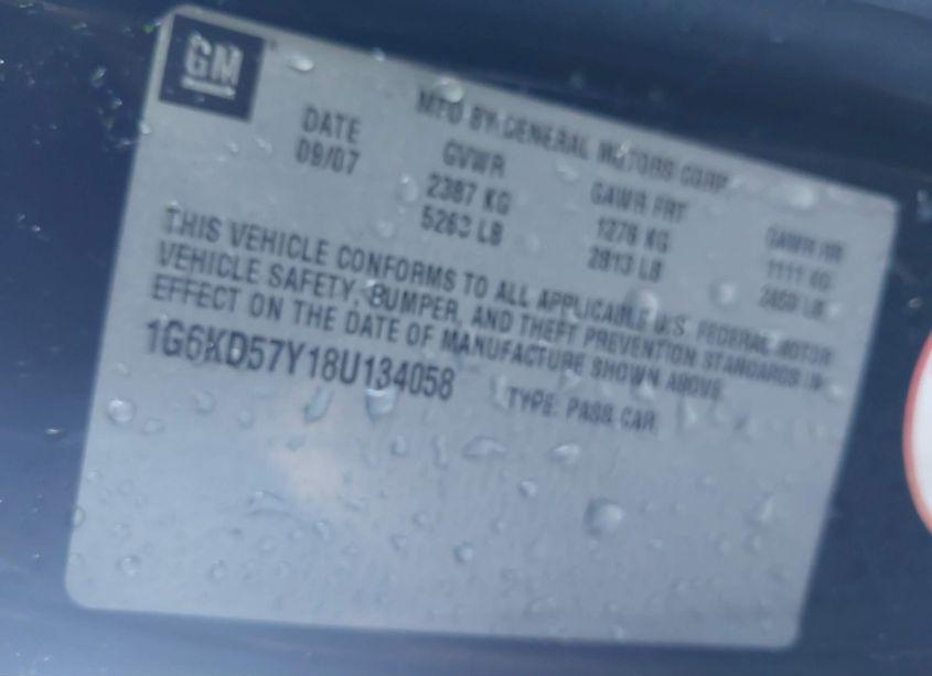 Photo 9 of 2008 Cadillac Dts 1SD (VIN 1G6KD57Y18U134058)