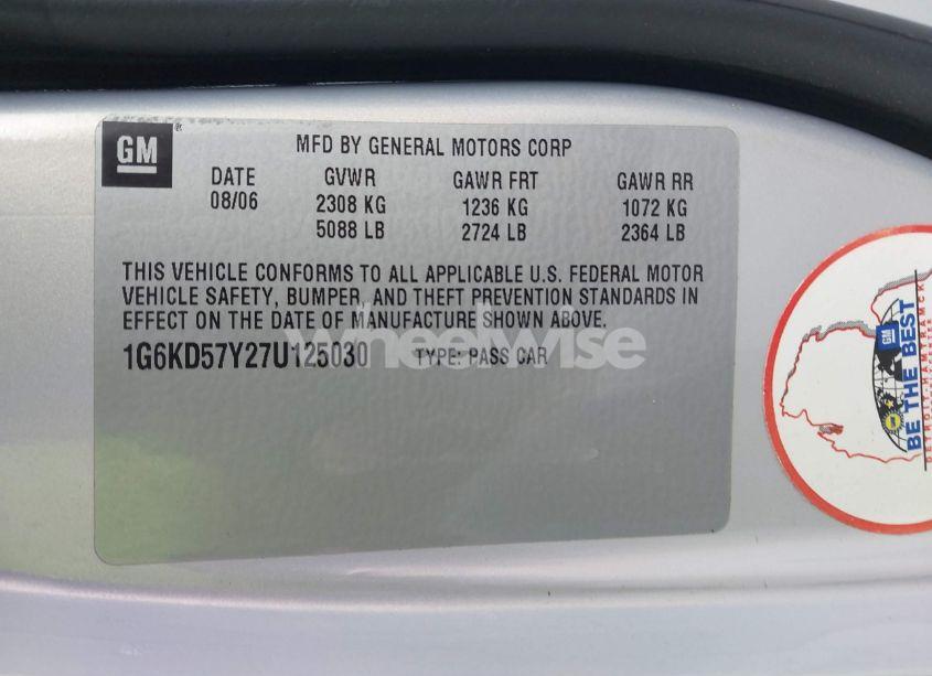 Photo 9 of 2007 Cadillac Dts LUXURY II (VIN 1G6KD57Y27U125030)