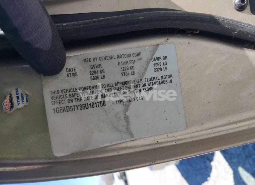 Photo 9 of 2006 Cadillac Dts STANDARD (VIN 1G6KD57Y36U101706)