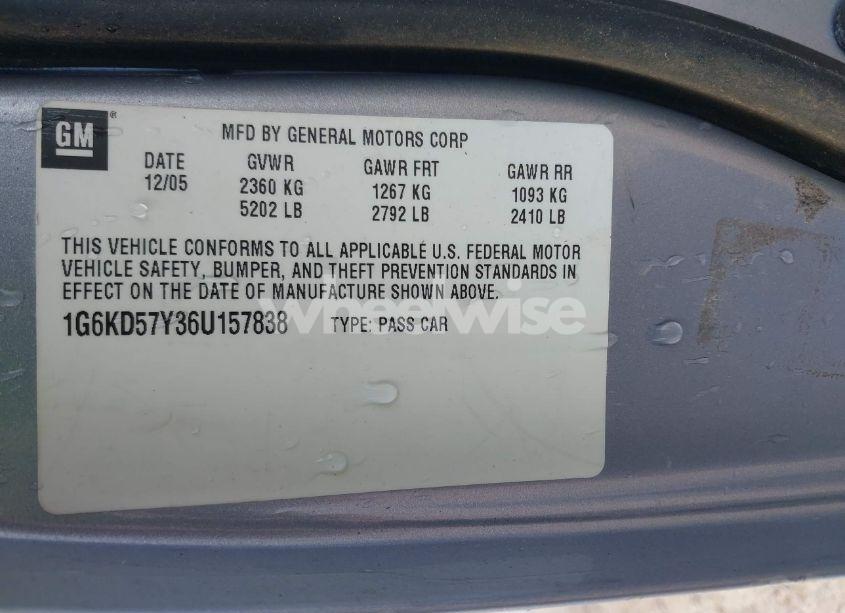 Photo 9 of 2006 Cadillac Dts (VIN 1G6KD57Y36U157838)