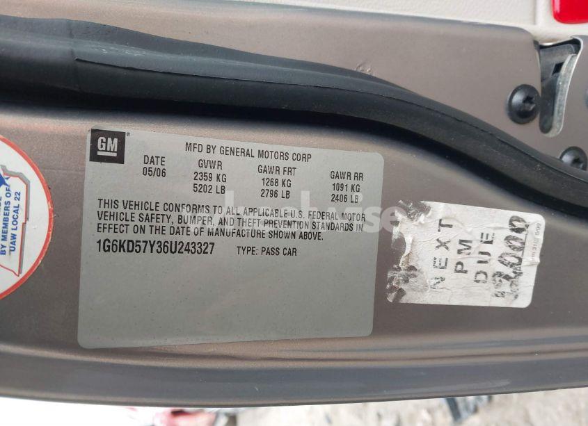 Photo 9 of 2006 Cadillac Dts (VIN 1G6KD57Y36U243327)